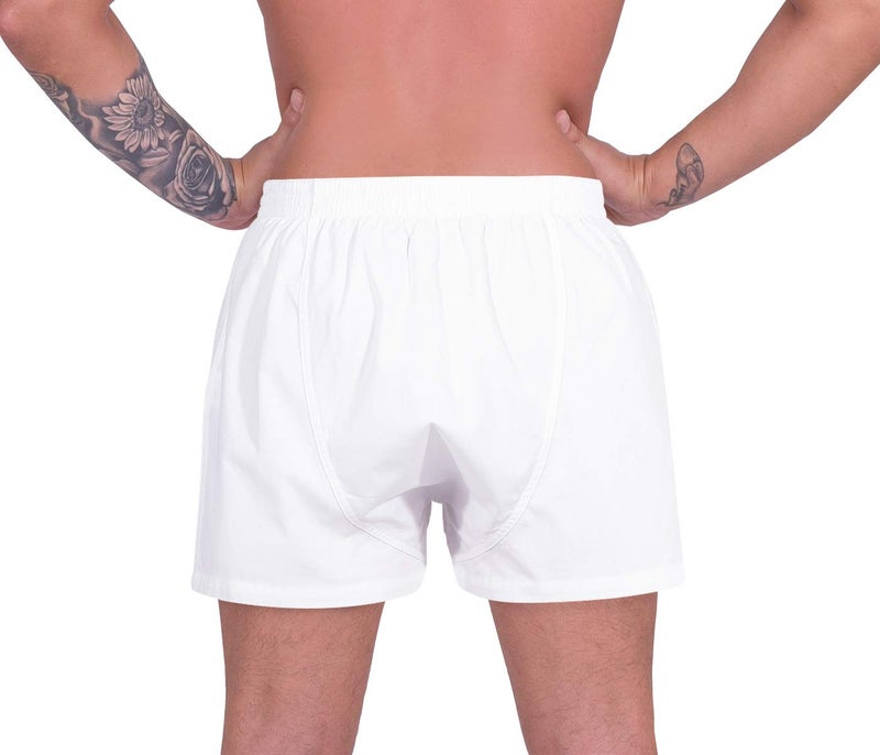 LUFT Mens Ultra Soft Fine Underwear Stylish Classic Briefs Rise Fit Durable Trunks Underpants Elastic Waistband Seamless Cotton Solid Comfy Stretch Boys Boxer Shorts, White & Dark Gray Medium 2 Pack - Image 4